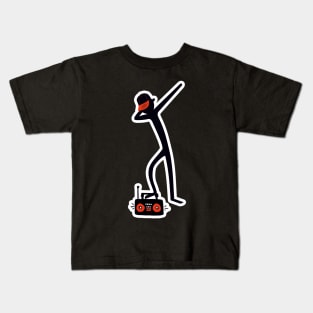 Dabbing Stick Figure - Basecap Music Radio Kids T-Shirt